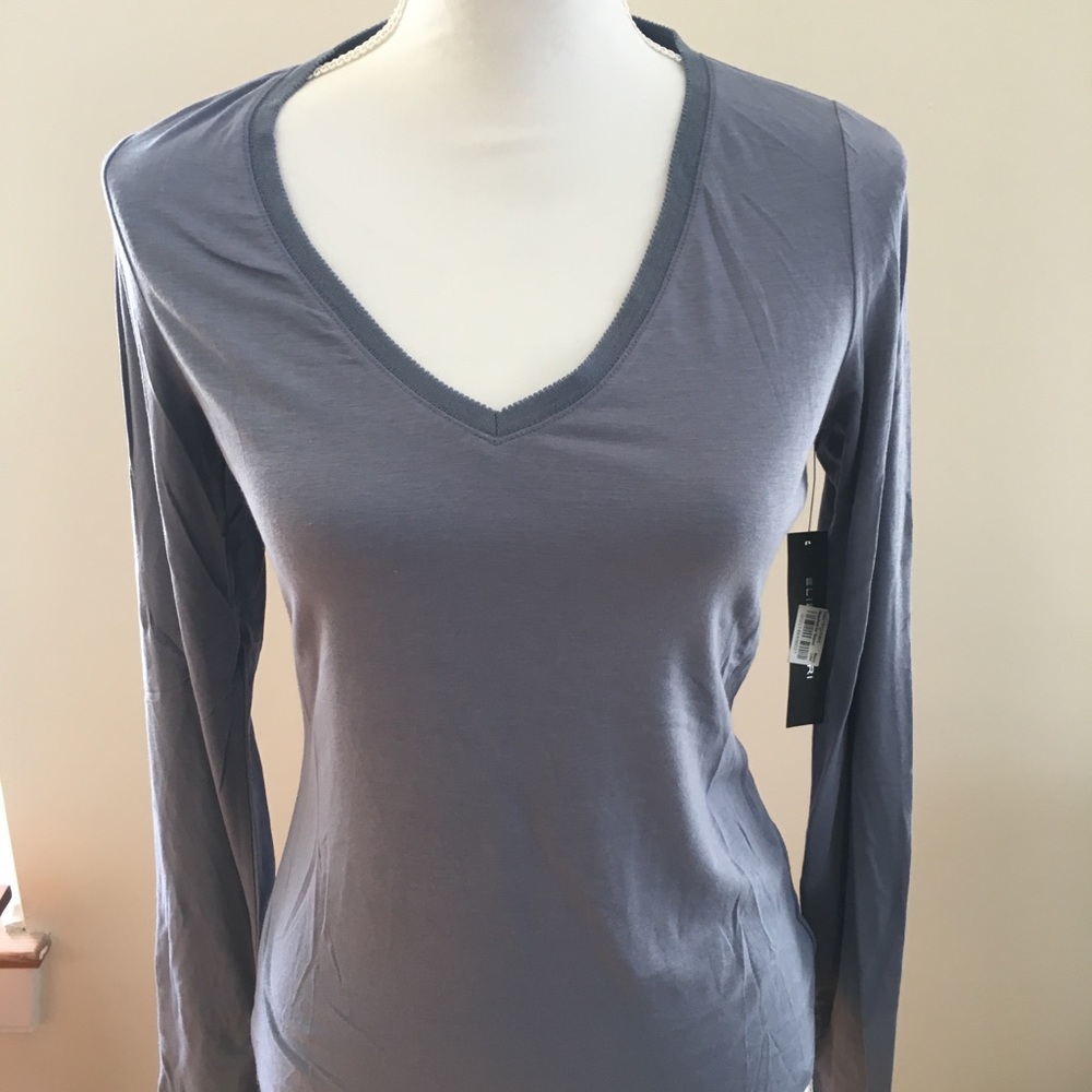 Tahari Dusk Blue Top.